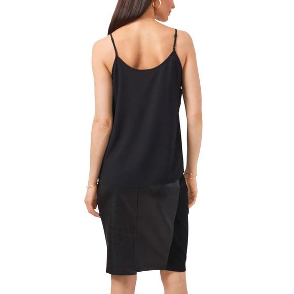 1.STATE Pintuck V-Neck Camisole in Black - XS - Picture 2 of 3